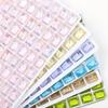 Rhinestones para Unhas de Venda Quente 6*8 Cubo de Açúcar Pequeno Gelo Transparente Fundo Pontiagudo, Rhinestones Retangulares Coloridos Transparente Ângulo Reto para Unhas, Rhinestones de Gelo para Unhas