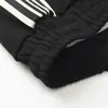 Calça de Moletom Masculina Estilo Americano Primavera e Outono Nova Listra Lateral Casual Cintura Alta Confortável Perna Reta Calças Femininas