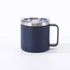 Copo com Alça Novo Modelo Transfronteiriço 12oz Aço Inoxidável 304 com Tampa Isolado a Vácuo para Escritório, Carro e Uso Portátil para Crianças