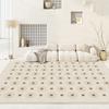Alfombra de lujo estilo francés para sala de estar, imitación cachemira, con diseño de cuadros, para dormitorio, mesa de centro
