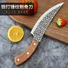 Cuchillo de hueso de acero inoxidable forjado a martillo negro cuchillo curvo pequeño cuchillo de carnicero Yangjiang para sacrificar cerdos cuchillo para cortar pescado