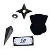 Mercancía de Anime de Ninja en Stock: Combo de Arma, Guantes y Cinta para la Cabeza, Combo de Set de Máscaras Ninja Kakashi