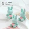 Colgante de Conejo Colorido de Resina Flotada Lindo Accesorios de Joyería Muñeca para Cadena de Teléfono Móvil Bolso DIY Hecho a Mano