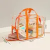 Bolsa de Natação com Compartimentos à Prova d'Água, Grande Capacidade para Trajes de Banho e Itens Diversos, Bolsa de Viagem com Compartimento para Sapatos, Nécessaire Transparente