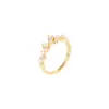 Estilo Dulce Forma Especial Lazo Circonita Delgado Perla Anillo Cerrado para Mujer Diseño de Nicho Anillo para Dedo Índice Anillo de Gama Alta