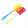 Cepillo Esponja para Tazas, Cepillo Limpiador de Vasos de Vidrio, Cepillo de Cocina con Mango Largo, Cepillo Largo para Tazas de Té de Botella, Cepillo para Lavar Tazas, Cepillo Multifunción Giratorio