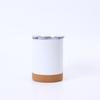Nueva Taza de Acero Inoxidable 304 de Doble Pared con Aislamiento al Vacío y Base de Corcho, Taza con Asa, Vaso de Agua con Base de Madera de Bambú