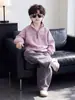 2177 Conjunto de Sudadera para Niños Bebé Otoño Casual Ropa Deportiva Niños Holgado Primavera y Otoño Conjunto de Dos Piezas 2026 Modelo Nuevo