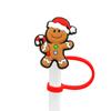 Tapa de Silicona para Popote Navideño de Dibujos Animados Transfronteriza, Tapa Antipolvo para Vaso de Té con Leche de Anime, Tapa para Popote de 10 mm, En Stock