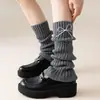 25 Calcetines de Estilo Universitario Japonés para Otoño e Invierno Calcetines Largos Holgados de Color Sólido Dulces para Chicas