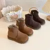 Zapatos para Niña Botines Cortos tipo Martin 2026 Nuevo Estilo Zapatos de Algodón con Felpa Otoño e Invierno Botas de Nieve para Bebé Botas de Piel