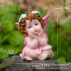 Presente de Aniversário Transfronteiriço Decoração de Mesa de Quarto Jardim Fada Sentada Colorida Asas de Anjo Crianças