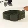 Cinto de Lona de Secagem Rápida com Fivela Automática Transfronteiriço, Cinto para Treinamento Militar de Estudante, Fivela de Plástico, Cinto Durável para Calça, Cinto Casual