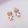 Preservación del Color Oro de 14K Lindo Zircón Oso Elefante Gatito Colgante Colgante DIY Pulsera Pendientes Accesorios Colgantes