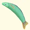 Juguetes para Gatos Transfronterizos: Juguete de Lino con Forma de Pez para Gatos, para Entretenimiento Propio, Palo Mordedor Resistente para Gatos, Juguete Realista de Pez con Menta para Mascotas