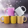 Caneca de Cerâmica Perolada Criativa Dourada Prateada Caneca de Baixa Temperatura Alto Valor de Cor Simples Comércio Exterior Caneca de Café Atacado