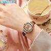 Reloj de Mujer Synoke Lujo Accesible Retro Literario Elegante Estudiante Examen Cuadrado Correa de Cuarzo Correa de Diamantes