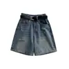 Shorts de Mezclilla Rasgados Verano 2026 Nuevo Estilo Ropa de Verano Estilo Delgado para Chicas de Tallas Grandes Ropa Exterior Casual de Moda Pantalones de Cinco Puntos