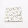 Pañuelo de Algodón Suave Casual Estampado Floral de 22 cm para Hombre y Mujer, Pañuelo de Bolsillo para Boda, Pañuelo Cuadrado para Fiesta, Garantía de Fábrica de 20 Años