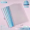 Clip de barra color Morandi A4 clip de barra engrosado estudiante transparente almacenamiento de hojas de examen carpeta de documentos carpeta de gran capacidad