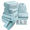 [Transfronterizo] Set Multifuncional de Organización y Almacenamiento para Viaje, Bolsa de Almacenamiento para Clasificación de Ropa de Viaje de Ocho Piezas, Maleta