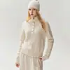 Suéter de Tricô Pulôver de Cashmere com Gola Alta, Novo Design Outono 2026 para Mulheres, Caimento Solto, Emagrecedor, Top Versátil