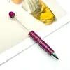 Caneta DIY com pedrarias de strass listradas retas, caneta criativa com pingente de strass para customizar, caneta de presente pesada colorida com strass em estoque