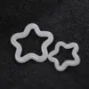 Hebilla Decorativa Forma de Estrella de Mar Blanca Patrón de Resina Amarilla Delantera Hebilla de Conexión para Traje de Baño Anillo para Traje de Baño DIY