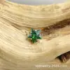 Brincos de Zircônia Estrela de Cinco Pontas Cravejada com Garras em Liga de Titânio Astmf-136 Titânio G23 Rosca Interna Brinco de Zircônia Cabeça de Joia