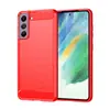 Adequado para Capa de Celular Samsung A36 S26 Ultra Fibra de Carbono Escovada Capa Protetora Cor Pura Anti-Queda TPU Capa Macia S25