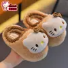 Pantuflas de Algodón de Invierno Auténticas de Hello Kitty para Niñas, Calientes y Forradas de Felpa, Pantuflas de Algodón Antideslizantes para Bebé