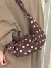 Bolso de Lunares para Mujer 2026 Nuevo Otoño Estético de Gama Alta Meilade Gamuza Felpa Bolso de Hombro Único Gran Capacidad Bolso Dumpling