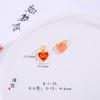 Accesorios DIY de forma de corazón de niña de dibujos animados de color fuerte campana de lazo arcoíris 5201314 Fortuna de las Cuatro Estaciones femenina