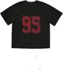 Directo del fabricante: Camiseta deportiva de malla estilo europeo y americano con estampado del número 95, corte holgado, cuello redondo, transpirable, disponible para dropshipping