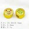 Retenção de cor forte dourado DIY joias de óleo pingado pulseira acessórios contas de barril Longxiang azul marinho todas as estações étnico floco de neve acessórios