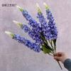 Venta directa de fábrica comercio exterior simulación 5 tenedores jacinto delphinium venta al por mayor flor falsa flor de seda ramo decoración hogar boda