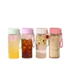 Taza de Vidrio de Borosilicato Dopamina High, Alto Valor Estético, Taza con Separador de Té y Agua, Vaso de Agua de Vidrio Estilo Ins, Anticaídas para el Hogar