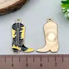 Aleación de Goteo de Aceite Serie Sombrero Vaquero Occidental Botas Colgante Colgante Pulsera DIY Collar Joyería Transfronteriza Accesorios
