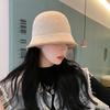 Sombrero de Pescador de Otoño e Invierno para Mujer, Sombrero de Cubo Grueso y Cálido que Hace que la Cara se Vea Más Pequeña, Gorro de Punto de Invierno Moderno con un Toque de Alta Gama