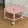 Banco giratório com rodas, banco baixo com rodízios, banco redondo durável e resistente para uso doméstico, banco infantil móvel, design simples, atacado