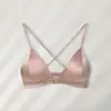 Nueva Lencería Yuyue de Cierre Frontal Estilo Francés de Seda para Mujer, Hecha de Seda de Morera, Sexy Escote en V Profundo, Sujetador Francés sin Varillas