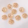 Suporte de flor oco de ouro 14K feito à mão faça você mesmo pulseira espaçador de contas material pulseira de pérola colar flor chapéu acessórios
