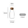 Potes para Armazenamento de Alimentos com Tampa de Madeira Rolha de Cortiça Rolha Manual Recipiente de Vidro Borossilicato