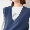Nuevo Chaleco de Punto con Cuello en V 2021 para Mujer, Chaleco Exterior sin Mangas, Chaleco Cálido de Otoño e Invierno con Temperamento para Combinar