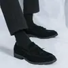 Sapatos de couro estilo britânico plus size para homens, coleção primavera/outono 2025, mocassins de camurça para exportação, sapatos casuais slip-on com franjas, mocassins masculinos