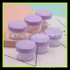 Frasco de creme roxo 15g frasco secundário de creme frasco de amostra pequena de máscara capilar 15g caixa de gesso caixa redonda PS frasco de protetor labial 15g
