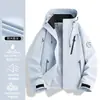 Chaqueta exterior de estilo similar a la marca Camel para primavera y otoño para mujer, chaqueta de una sola capa para personas petite, chaqueta de montañismo para parejas, tres en uno para hombre