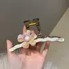 Pinza para el Cabello Fino con Diseño Floral, Pasador de Gama Alta para Mujer, Nuevo Modelo 2026, Pinza de Tiburón de Tamaño Mediano