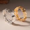 Pulsera Elástica Geométrica Metálica Plegada Personalizada Europea y Americana Pulsera de Mano Simple de Gama Alta de Nicho de Industria Pesada Transfronteriza