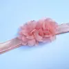 Diadema para Bebé Estilo Coreano Flor de Gasa Accesorios para el Cabello Infantiles Princesa Elástica Diadema para Niña Bebé Color Sólido Cubrecabezas Venta al por Mayor